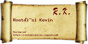 Rostási Kevin névjegykártya